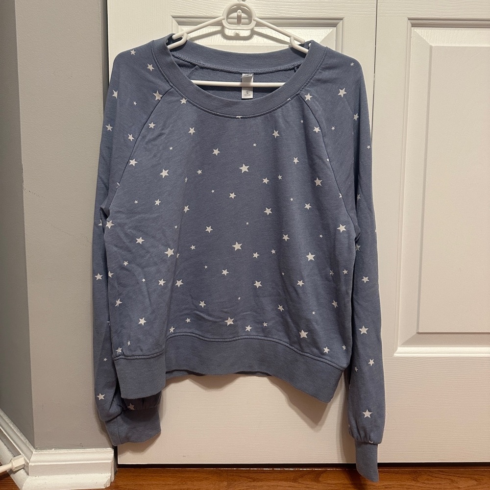 Alternative Blue and White Star Crewneck Excellent Condition Sz Large